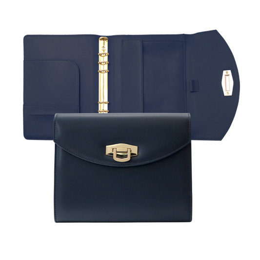 EGOSUNNY Terence Clutch Journal A5 Premium PU Leather Journal-Gik Blue