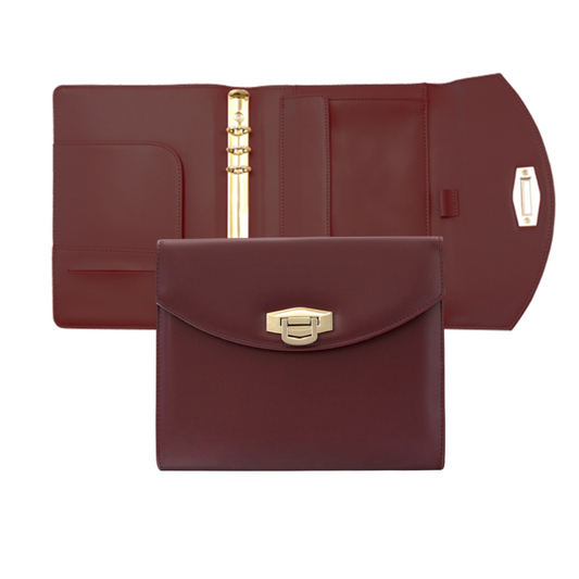 EGOSUNNY Terence Clutch Journal A5 Premium PU Leather Journal-Wine Red